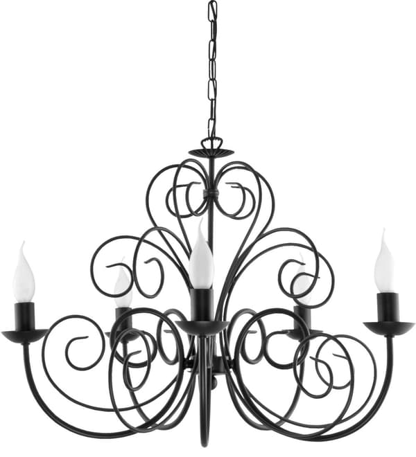 Taklampa ljusstake svart HEKTOR 10-340
