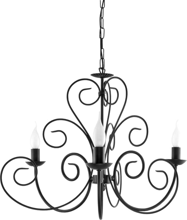 Taklampa ljusstake svart HEKTOR 10-342
