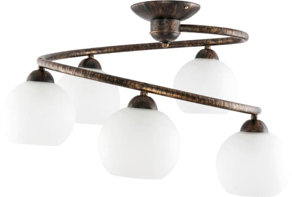 Loftlampe sort gammel guld hvid lampeskærm IVAN NEGRO 9-540