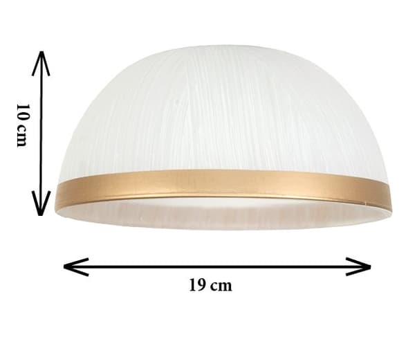 Loftlampe sort gammel guld hvid lampeskærm RENOS 1-870