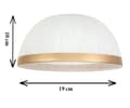 Miniatyrbillede 6 af 6: Loftlampe sort gammel guld hvid lampeskærm RENOS 1-870