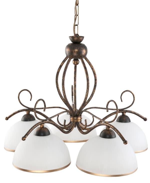 Sort antik guld loftlampe med hvid lampeskærm GOMERA 9-980
