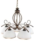Miniatyrbillede 1 af 2: Sort antik guld loftlampe med hvid lampeskærm GOMERA 9-980