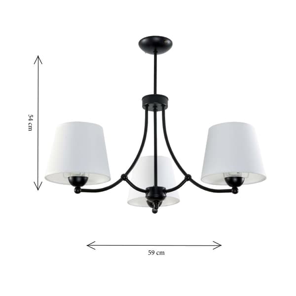 Taklampa svart AUGUSTO 11-672