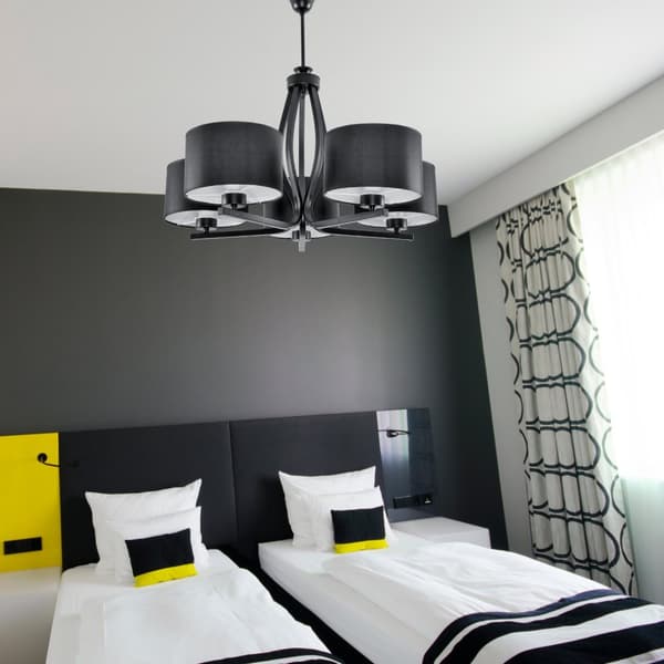 Loftlampe sort, lampeskærm sort HILDA NEGRO 11-530