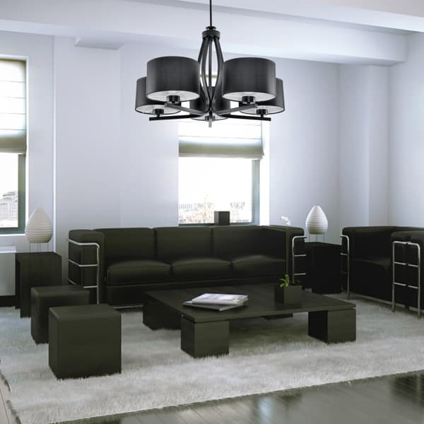 Loftlampe sort, lampeskærm sort HILDA NEGRO 11-530