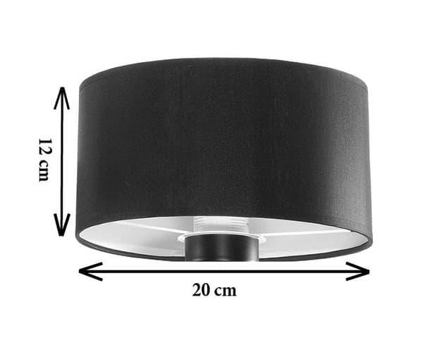 Loftlampe sort, lampeskærm sort HILDA NEGRO 11-530