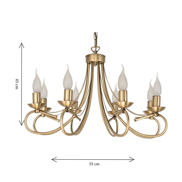 Hängande taklampa ljuskrona guld LED E14 ALFA II 2-290/8