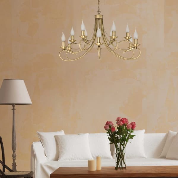 Hängande taklampa ljuskrona guld LED E14 ALFA II 2-290/12