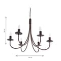 Miniatyrbild 5 av 5: Traditionell taklampa ljusstake svart gammalt guld LUMEN OLD 710/6