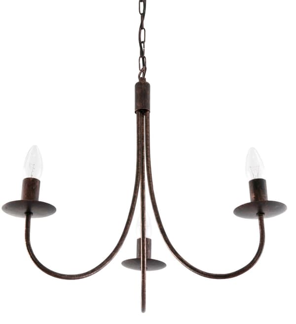 Traditionell taklampa ljusstake svart gammalt guld LUMEN OLD 712
