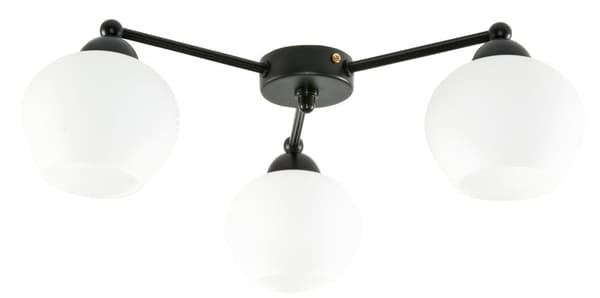 Loftlampe sort, hvid lampeskærm SALVATORE NEGRO 11-592