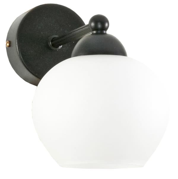 Vägglampa svart, vit skärm SALVATORE NEGRO 11-593