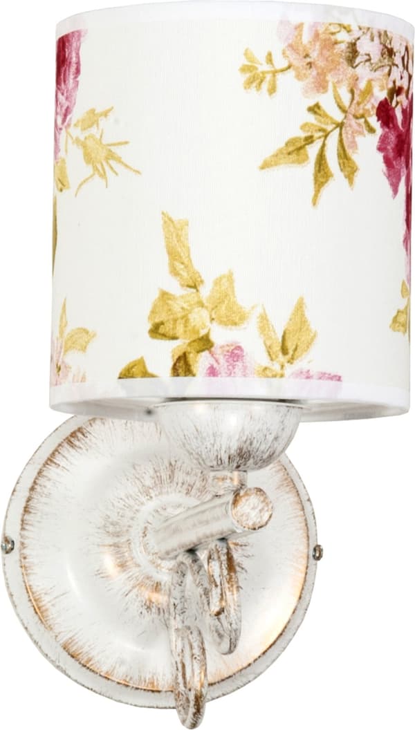 Hængende loftslampe hvid gammel guld lampeskærm MORGAN 9-885