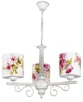 Miniatyrbillede 2 af 8: Hængende loftslampe hvid gammel guld lampeskærm MORGAN 9-885