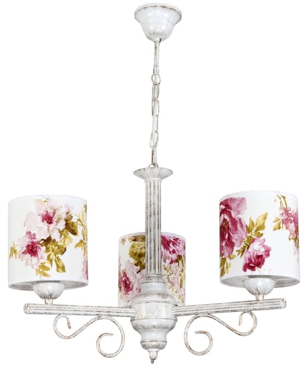 Vägglampa vit gammalguld lampskärm MORGAN 9-883