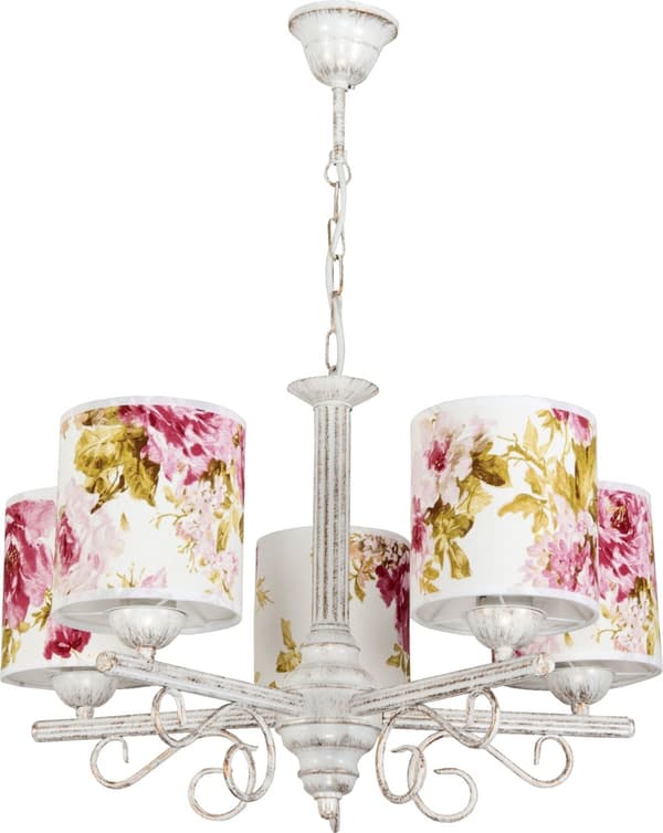 Vägglampa vit gammalguld lampskärm MORGAN 9-883
