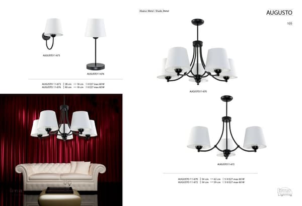 Sort bordlampe AUGUSTO 11-676