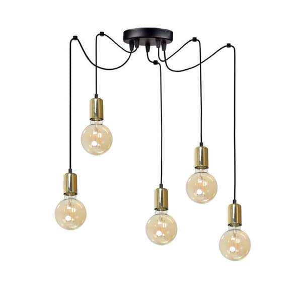Industriel loftslampe sort SPIDER 14-387