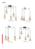 Miniatyrbillede 2 af 2: Industriel loftslampe sort SPIDER 14-386