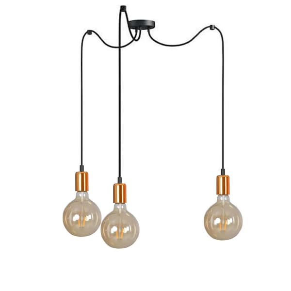 Industriel loftslampe sort SPIDER 14-386