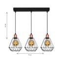 Miniatyrbild 5 av 6: Industriell loftlampa svart TARIS 14-502