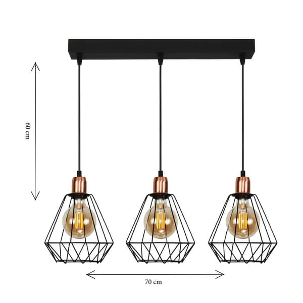 Industriell loftlampa svart TARIS 14-502
