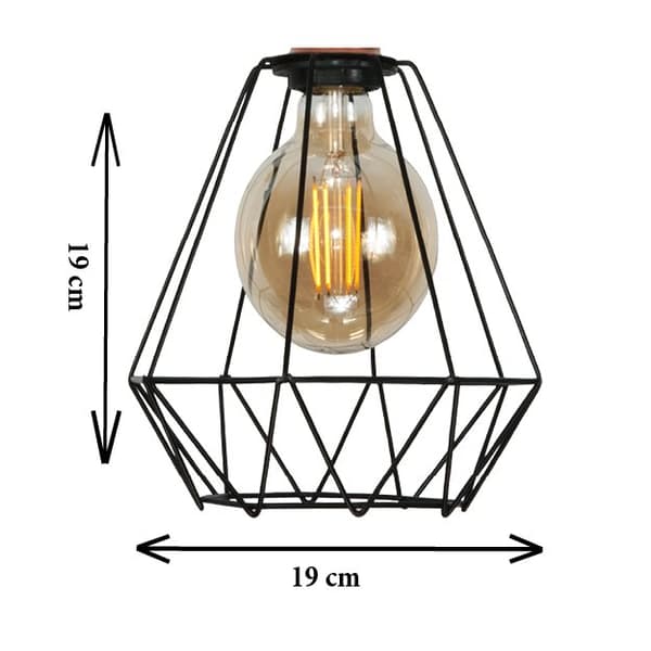 Industriell loftlampa svart TARIS 14-502