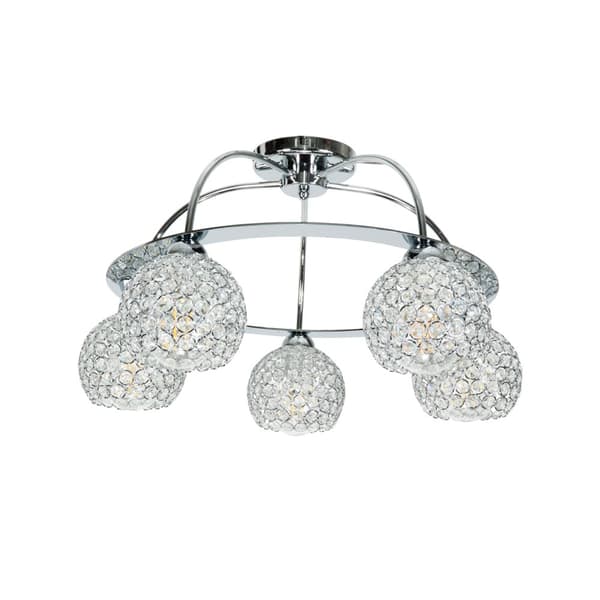 Loftlampe med forkromet krystalskærm PAULA 14-100