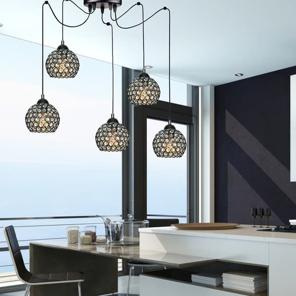 LOFTSLAMPE SORT GLASLAMPE LAMPE E27 LED KLAUDIA 13-720