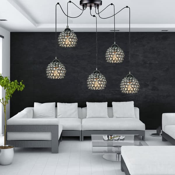 LOFTSLAMPE SORT GLASLAMPE LAMPE E27 LED KLAUDIA 13-720