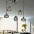 Miniatyrbillede 2 af 6: LOFTSLAMPE SORT GLASLAMPE LAMPE E27 LED KLAUDIA 13-720