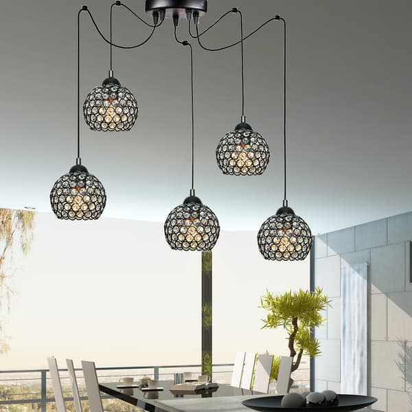 LOFTSLAMPE SORT GLASLAMPE LAMPE E27 LED KLAUDIA 13-720
