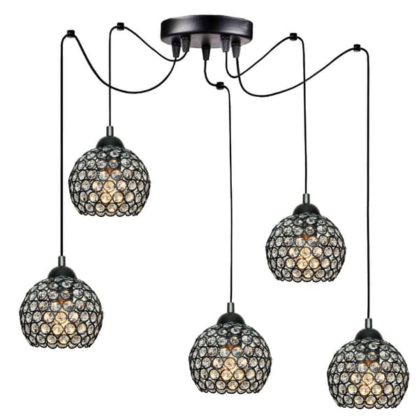 LOFTSLAMPE SORT GLASLAMPE LAMPE E27 LED KLAUDIA 13-720
