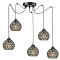Miniatyrbillede 1 af 6: LOFTSLAMPE SORT GLASLAMPE LAMPE E27 LED KLAUDIA 13-720