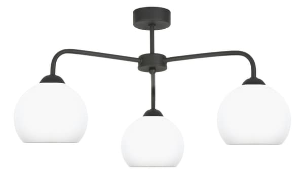 Loftlampe sort, hvid lampeskærm CHORUS BIANCO 13-772