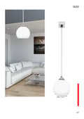Miniatyrbillede 1 af 3: Hængende loftslampe krom, hvid lampeskærm OLEX 13-685