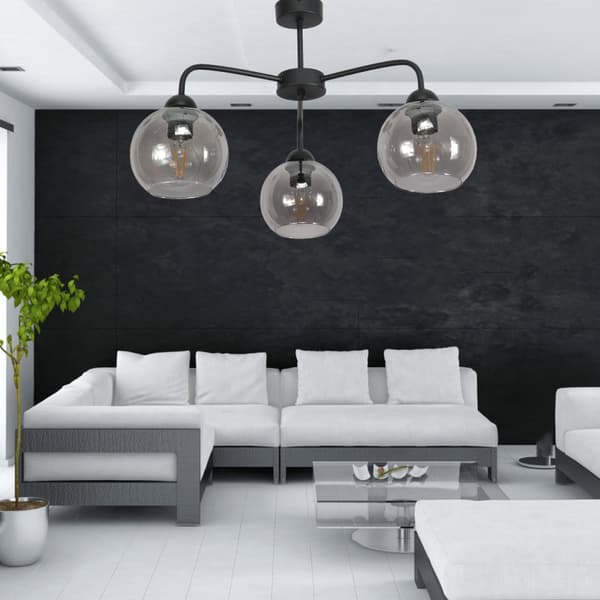 Taklampa industriell loft svart ROGER 13-782