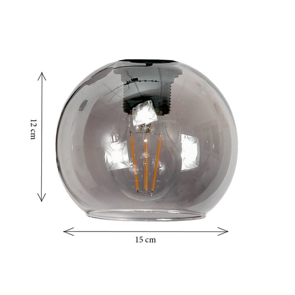 Taklampa industriell loft svart ROGER 13-782