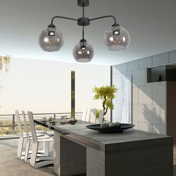 Taklampa industriell loft svart ROGER 13-782