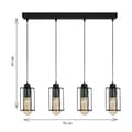 Miniatyrbillede 5 af 6: Lampe, hængende, loft, industriel, loft, sort, INGRID, 14-351