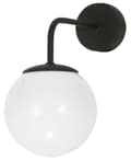Miniatyrbild 1 av 3: Vägglampa svart skärm glaskula CALIPSO 13-833