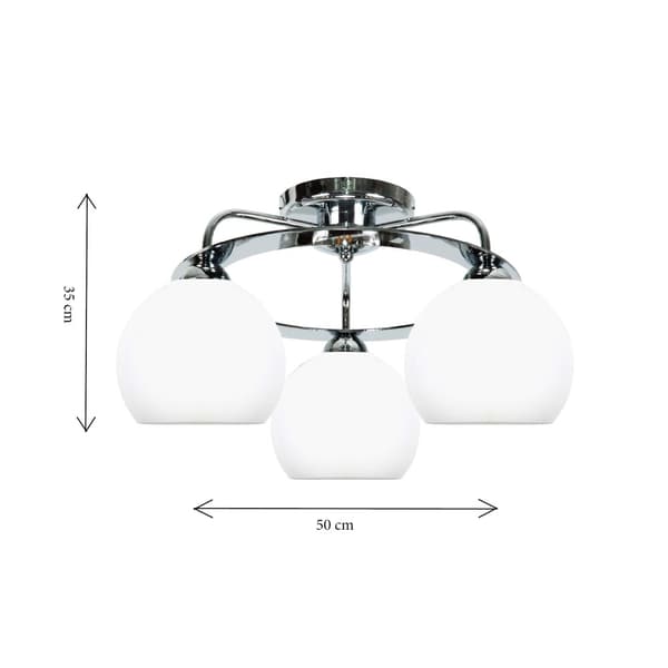 Krom loftlampe med sølvskærm GUANTA 14-532
