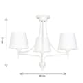 Miniatyrbillede 5 af 9: Hvid loftslampe, hvid lampeskærm, ARTURO BIANCO 11-842