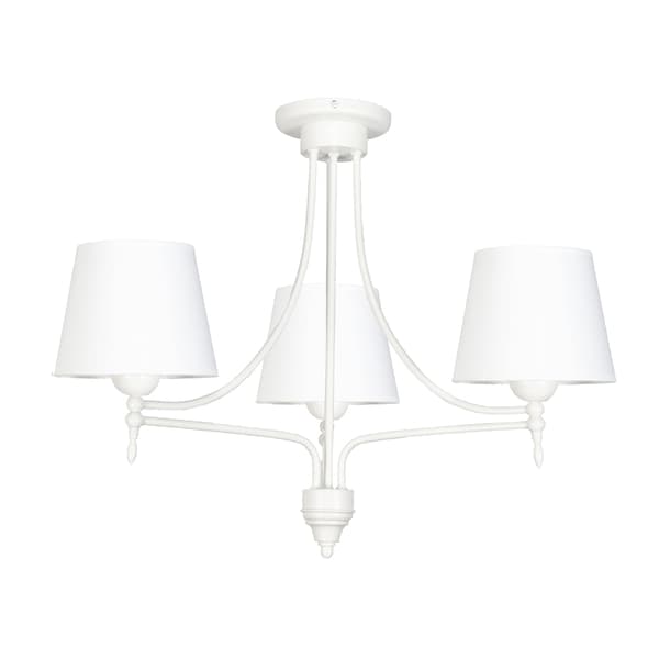 Hvid loftslampe, hvid lampeskærm, ARTURO BIANCO 11-842