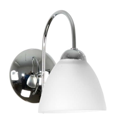 Vägglampa kromad korg vit DANTE 7-233