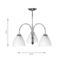 Miniatyrbillede 5 af 6: Krom loftlampe med hvid skærm DANTE 7-232