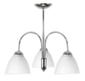 Miniatyrbillede 1 af 6: Krom loftlampe med hvid skærm DANTE 7-232