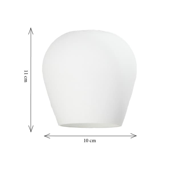 Loftlampe krom lampeskærm hvid GLEN 7-290