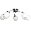 Miniatyrbillede 1 af 6: Loftlampe krom lampeskærm hvid GLEN 7-290